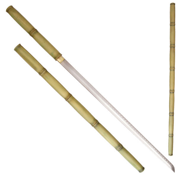 Bamboo Stick Shirasaya Sword