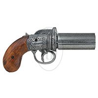 british pepperbox revolver antiqued 4 - British Pepperbox Revolver