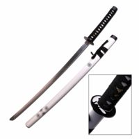 carbon steel samurai sword w white scabbard 5 - Carbon Steel Samurai Sword w/ White Scabbard