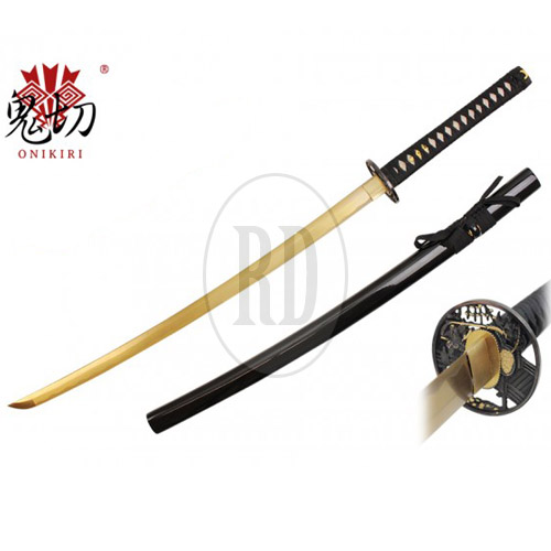 Hand-forged Gold Carbon Steel Blue Rising Sword