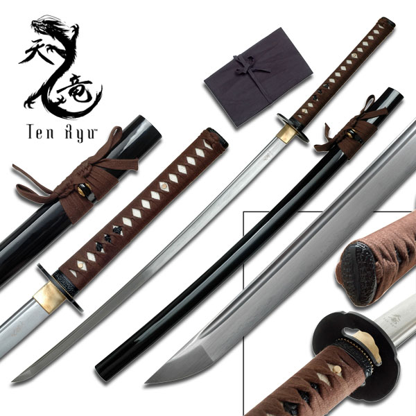 Hand Forged Ten Ryu Samurai Sword