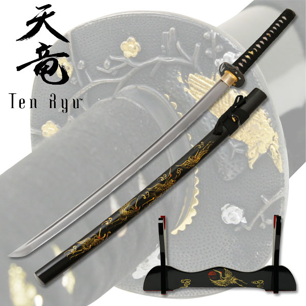 Ten Ryu Crane Tsuba Samurai Sword