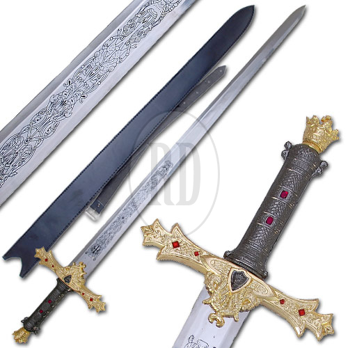 Gold King Arthur Excalibur Sword