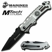 licensed marines spring assisted rescue knife 5 - Licensed Marines Spring Assisted Rescue Knife