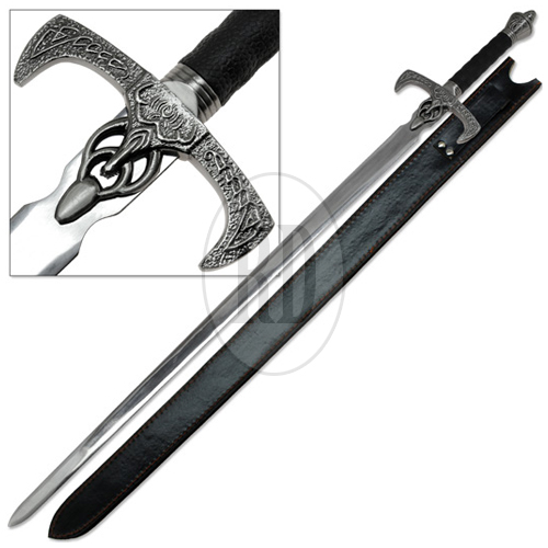 Medieval Gothic Knightly Sword Chivalrous Celtic Knot Longsword