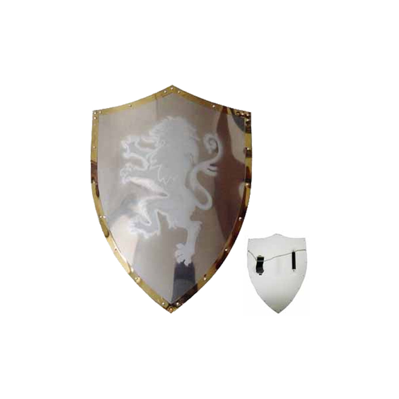 Medieval White Lion Shield