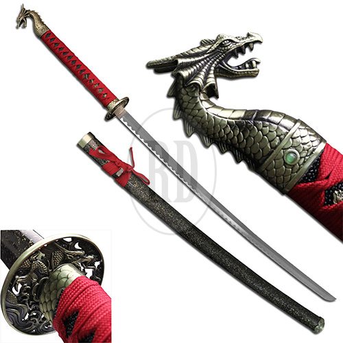 oriental dragon fantasy sword 19 - Oriental Dragon Two-Tone Fantasy Sword