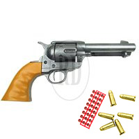 quick draw revolver with auburn finger grooved grips 5 2 - Quick Draw Revolver w/ Auburn Grips