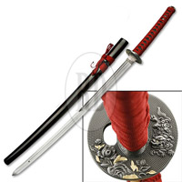 Red Fantasy Samurai Sword