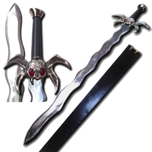 Serpentine Skull Fantasy Sword