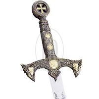 yhst 91791456840515 2270 42410311 - Knight's Templar Sword with Display